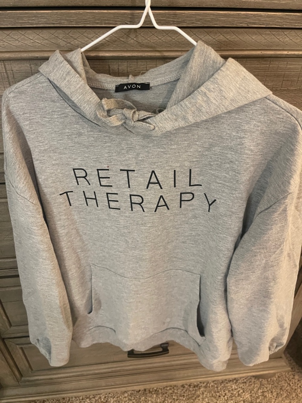 Avon Classic Gray "Retail Therapy" Hoodie